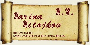 Marina Milojkov vizit kartica